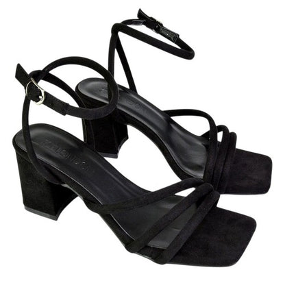 Front - XY London Womens/Ladies Trixie Mid Block Heel Sandals