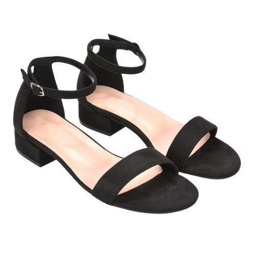 Front - XY London Womens/Ladies Tate Summer Low Block Heel Sandals