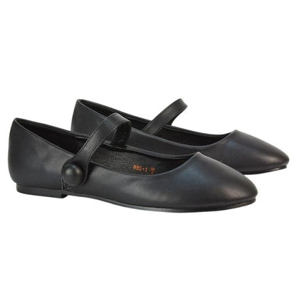Front - XY London Womens/Ladies Joanna Closed Toe Flat Mary Janes