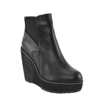 Front - XY London Womens/Ladies Roweena High Wedge Ankle Boots