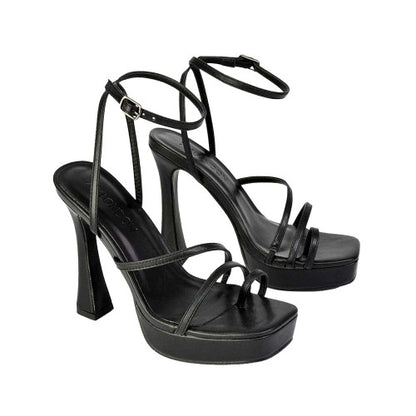 Front - XY London Womens/Ladies Tessie Platform High Heel Sandals