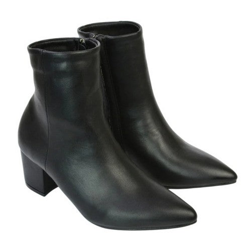 Front - XY London Womens/Ladies Ayda Low Block Heel Ankle Boots