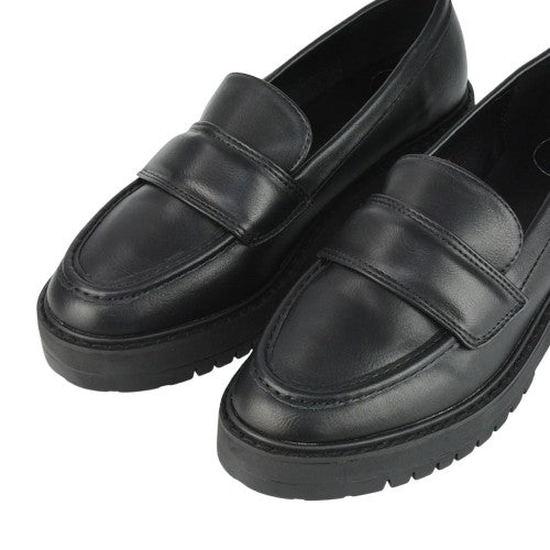 Front - XY London Womens/Ladies Kourtney Chunky Sole Slip-on Flat Loafers