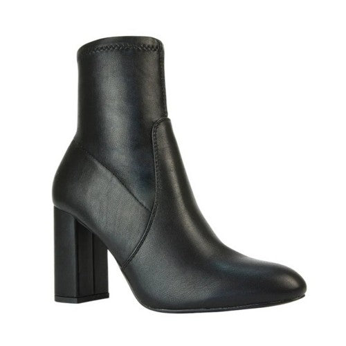 Front - XY London Womens/Ladies Harleigh Stretch High Rise Sock Ankle Boots