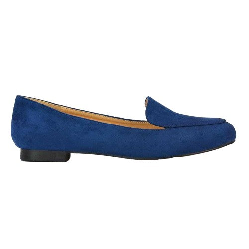 Front - XY London Womens/Ladies Ashleen Low Block Heel Ballerina Flats