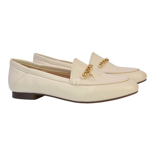 Front - XY London Womens/Ladies Tessah Chain Detail Flat Loafers