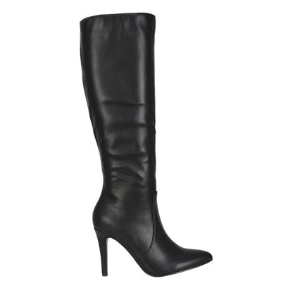 Front - XY London Womens/Ladies Bree Pointed Side Zip Stiletto Heel Knee-High Boots