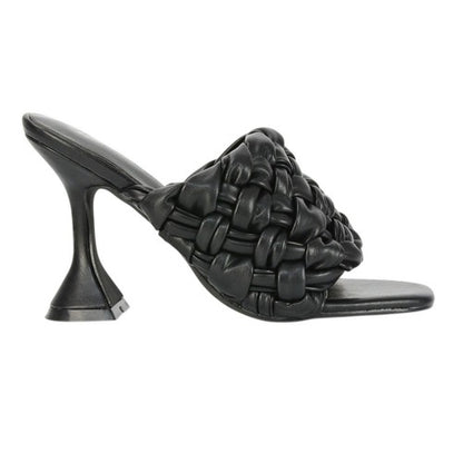 Front - XY London Womens/Ladies Jaci High Heel Flared Mules