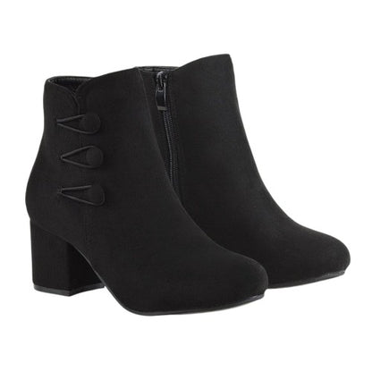 Front - XY London Womens/Ladies Ruth Button Ankle Boots