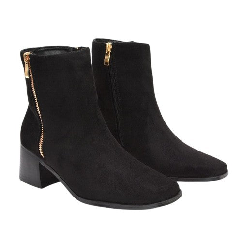 Front - XY London Womens/Ladies Willow Square Toe Ankle Boots