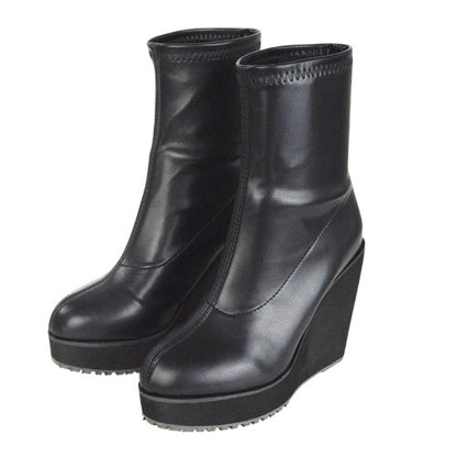 Front - XY London Womens/Ladies Camille Platform Wedge Sock Ankle Boots