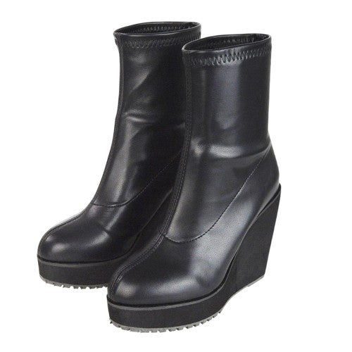 Front - XY London Womens/Ladies Camille Platform Wedge Sock Ankle Boots