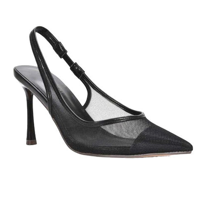 Front - XY London Womens/Ladies Mesh Sling Back Court Shoes