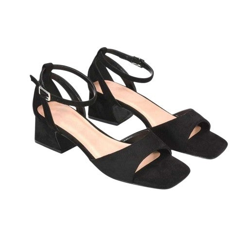 Front - XY London Womens/Ladies Hayley Cut Out Low Block Heel Sandals