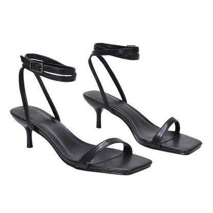 Front - XY London Womens/Ladies Nikita Strappy Low Kitten Heel Sandals