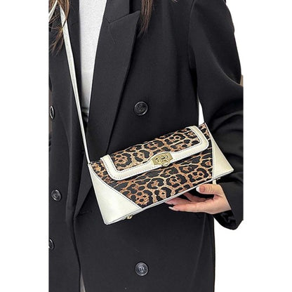 Front - XY London Womens/Ladies Tiff Leopard Print Shoulder Bag
