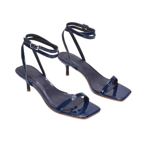 Front - XY London Womens/Ladies Nikita Patent Low Kitten Heel Sandals