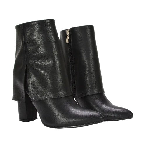 Front - XY London Womens/Ladies Ayla Folded Collar Chelsea Boots