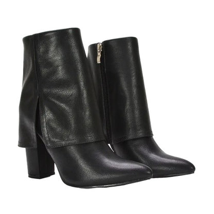 Front - XY London Womens/Ladies Ayla Folded Collar Chelsea Boots