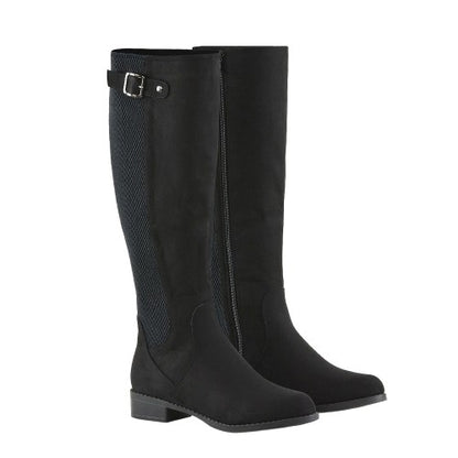 Front - XY London Womens/Ladies Molly Stretch Calf Knee-High Boots