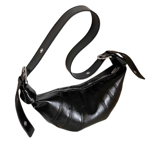 Front - XY London Womens/Ladies Natalie Crescent Shaped Crossbody Bag