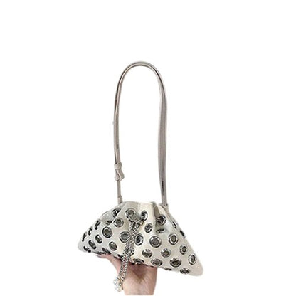 Front - XY London Janieka Eyelets Shoulder Bag
