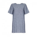 Front - Yumi Womens/Ladies Relaxed Round Neck Tunic Dress