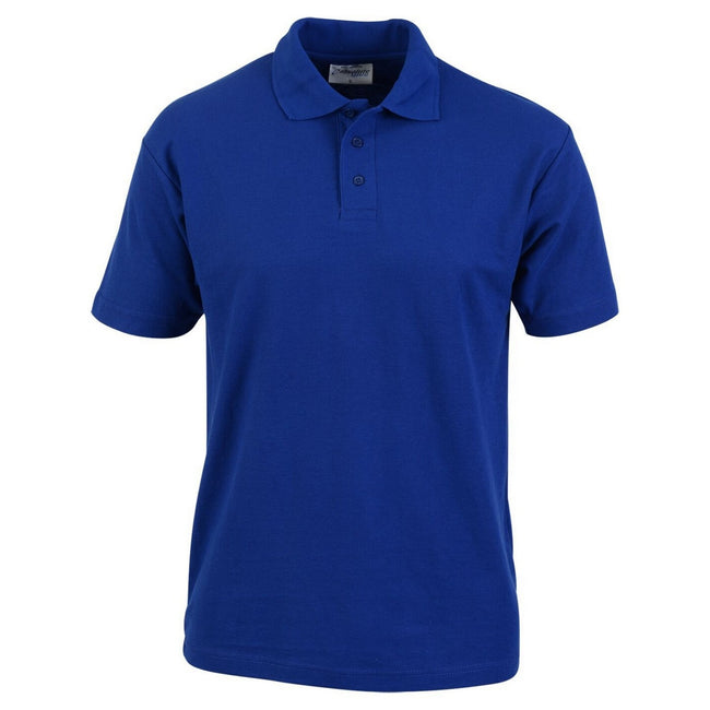 Royal - Front - Absolute Apparel Mens Pioneer Polo