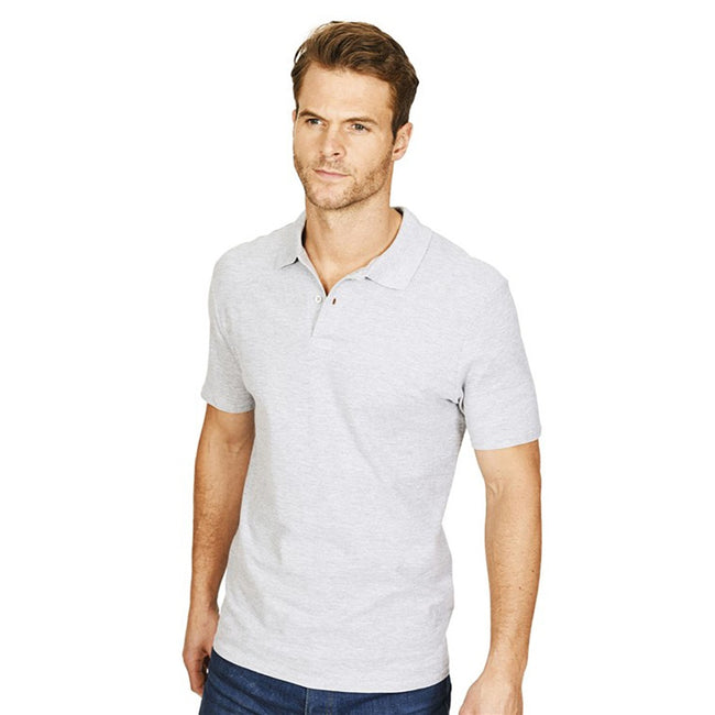 Sport Grey - Back - Absolute Apparel Mens Pioneer Polo