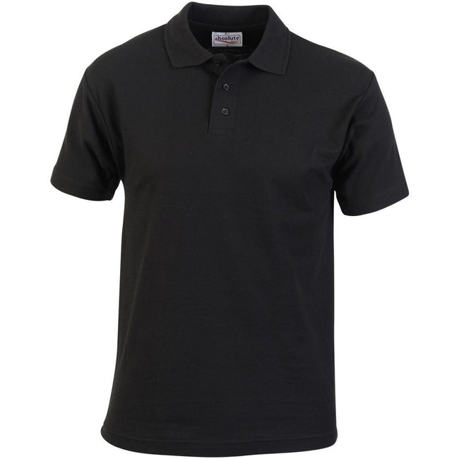 Black - Front - Absolute Apparel Mens Pioneer Polo