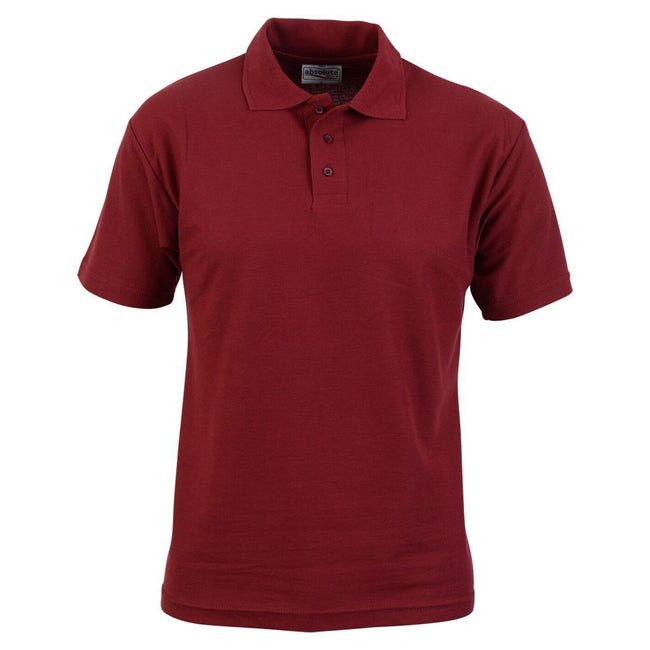 Burgundy - Front - Absolute Apparel Mens Pioneer Polo