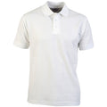 White - Front - Absolute Apparel Mens Precision Polo
