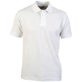 White - Front - Absolute Apparel Mens Precision Polo Shirt