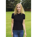 Black - Back - Absolute Apparel Womens-Ladies Diva Polo