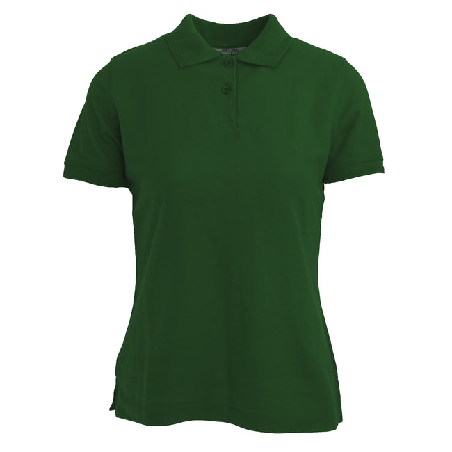 Bottle Green - Front - Absolute Apparel Womens-Ladies Diva Polo