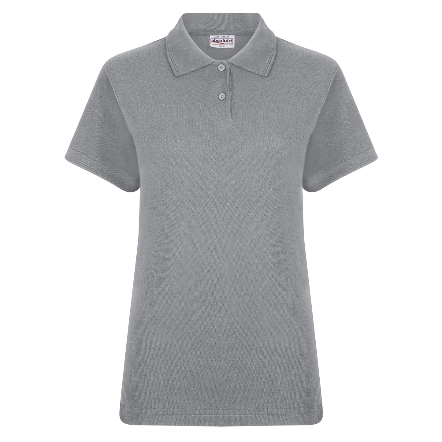 Sports Grey - Front - Absolute Apparel Womens-Ladies Elegant Fitted Polo