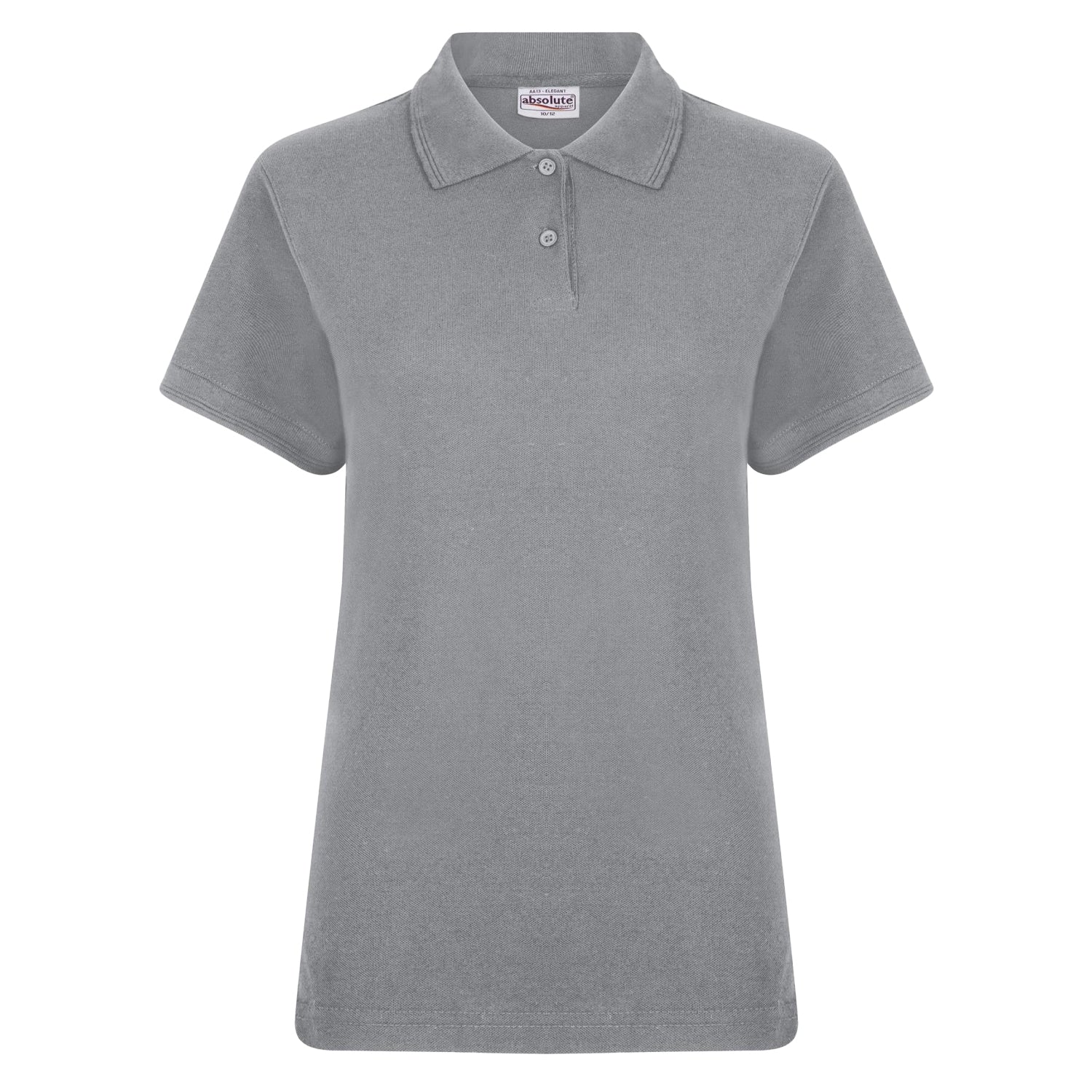 Sports Grey - Front - Absolute Apparel Womens-Ladies Elegant Fitted Polo