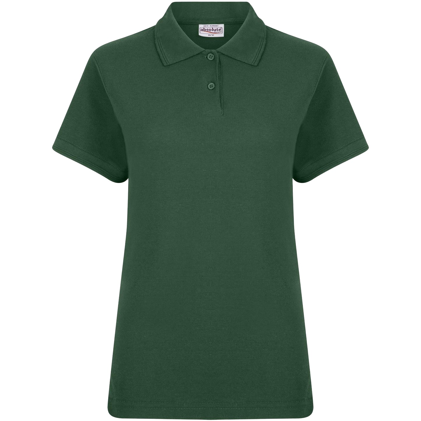 Bottle Green - Front - Absolute Apparel Womens-Ladies Elegant Fitted Polo