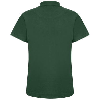 Bottle Green - Back - Absolute Apparel Womens-Ladies Elegant Fitted Polo