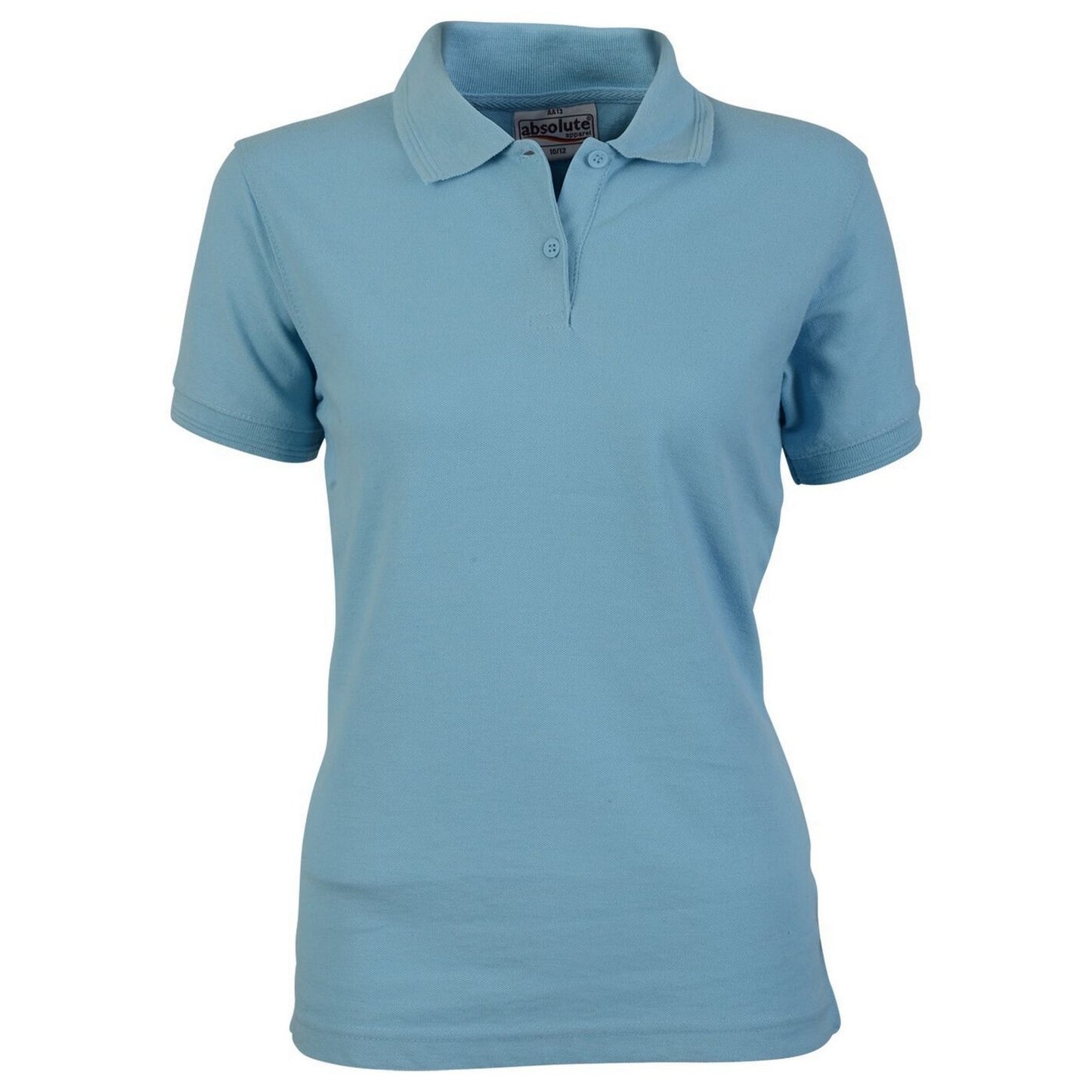 Light Blue - Front - Absolute Apparel Womens-Ladies Elegant Fitted Polo