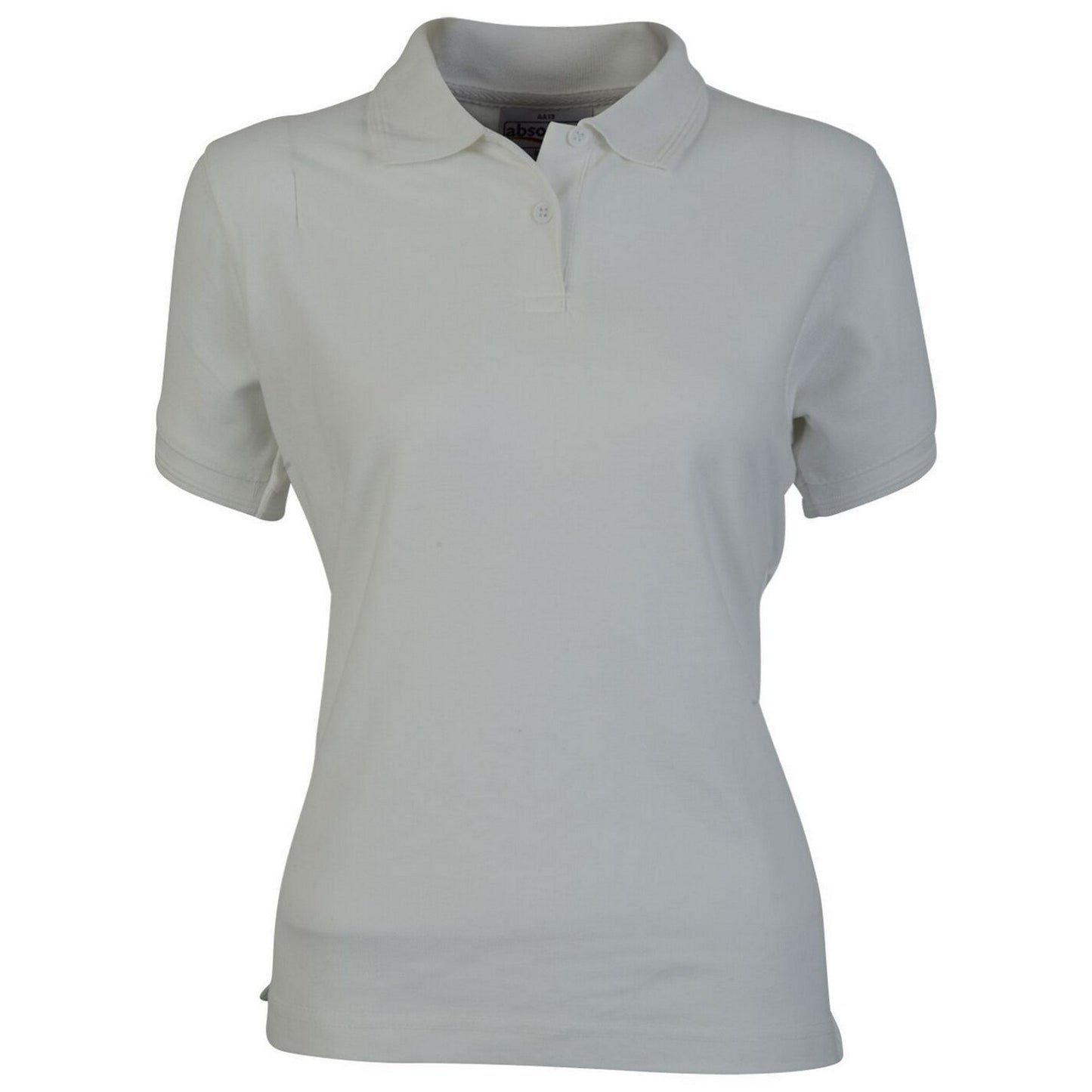 White - Front - Absolute Apparel Womens-Ladies Elegant Fitted Polo