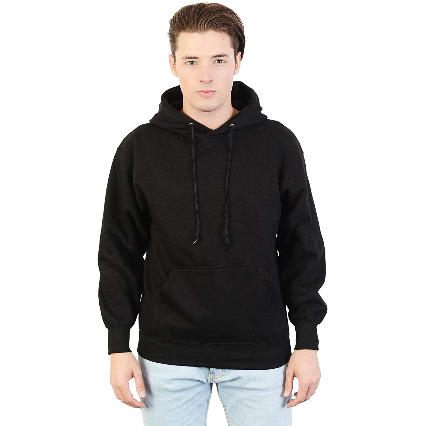 Black - Back - Absolute Apparel Mens Urban Pullover Hood