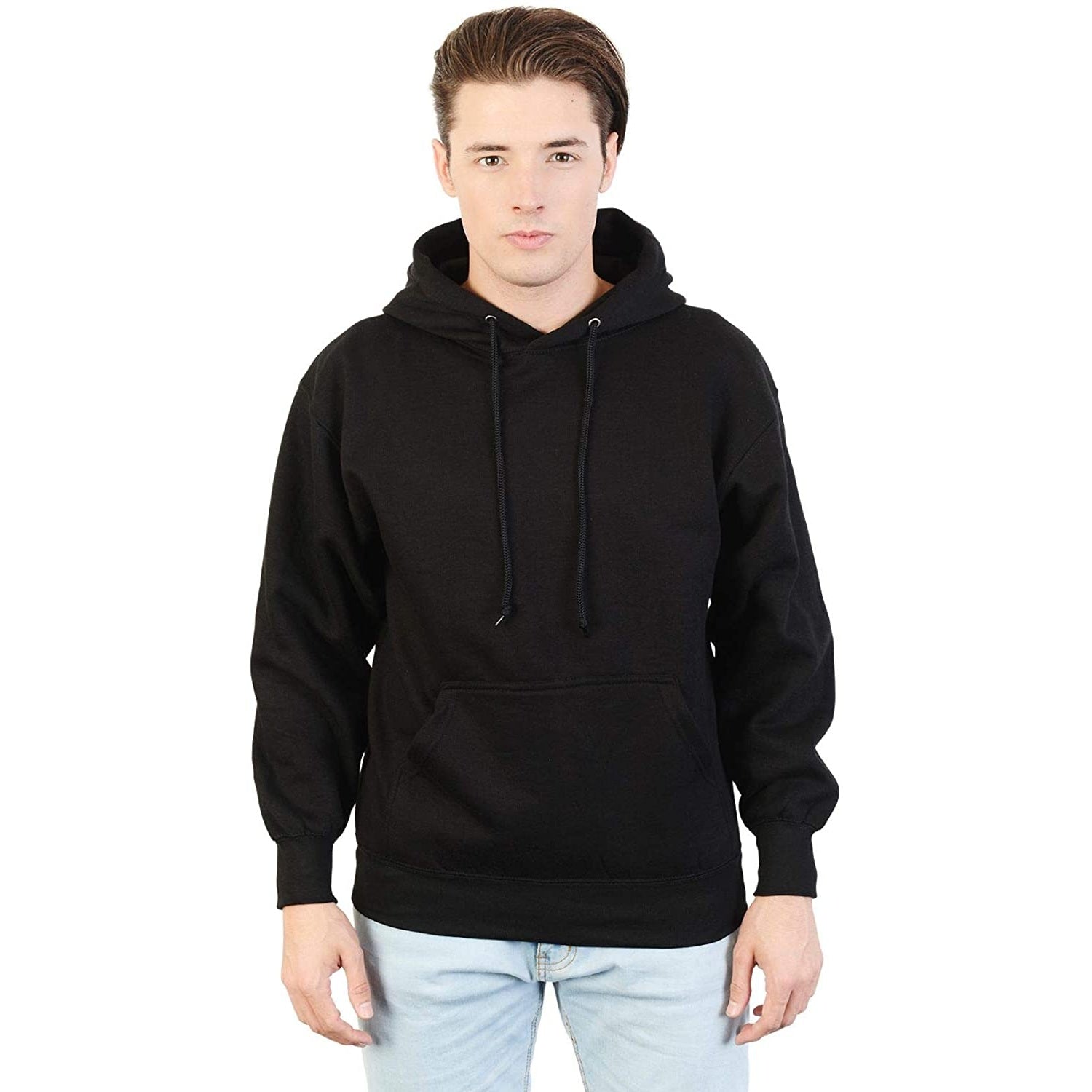 Black - Back - Absolute Apparel Mens Urban Pullover Hood