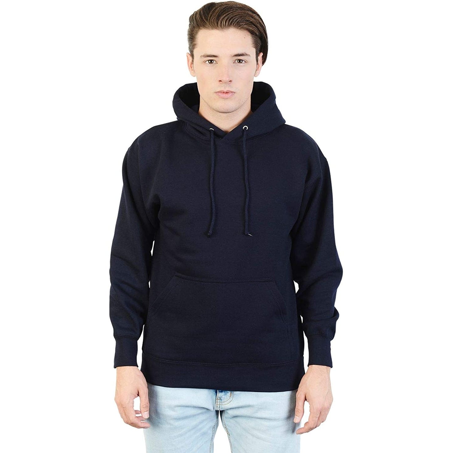 Navy - Back - Absolute Apparel Mens Urban Pullover Hood