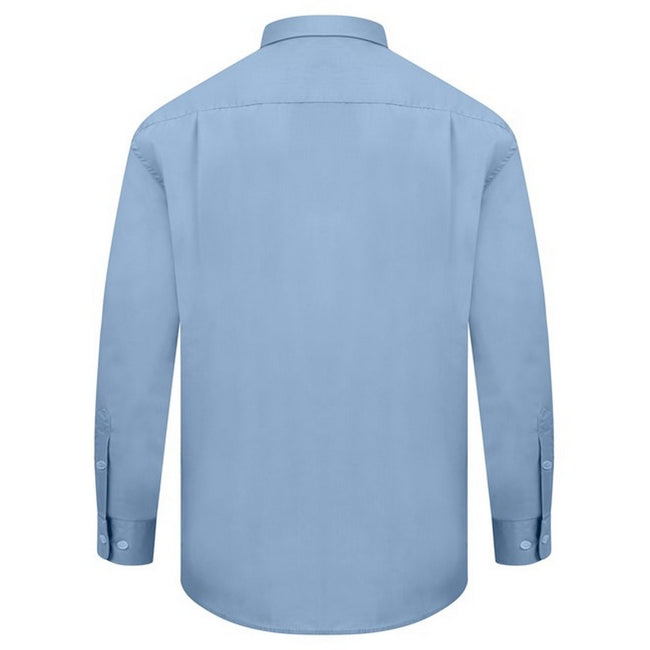 Light Blue - Lifestyle - Absolute Apparel Mens Long Sleeved Classic Poplin  Shirt