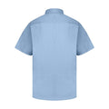 Light Blue - Side - Absolute Apparel Mens Short Sleeved Classic Poplin Shirt