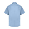 Light Blue - Side - Absolute Apparel Mens Short Sleeved Classic Poplin Shirt