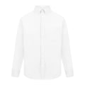 White - Back - Absolute Apparel Mens Long Sleeved Oxford Shirt