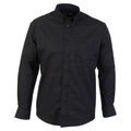 Black - Front - Absolute Apparel Mens Long Sleeved Oxford Shirt