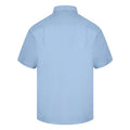 Light Blue - Side - Absolute Apparel Mens Short Sleeved Oxford Shirt
